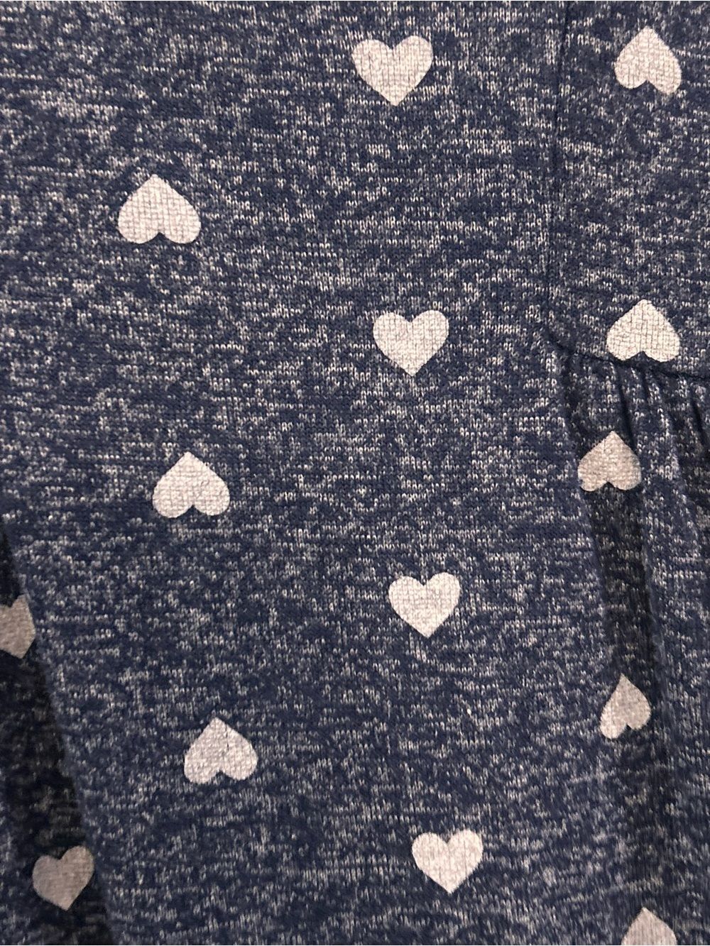 Girls' Navy Heart Print Long-Sleeve Dress baby gap size 2 - Picture 3 of 5